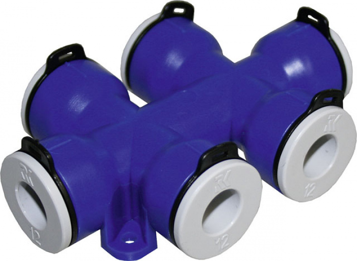 UNIQUICK 6-vägskoppling 12 mm i gruppen Husbil & Husvagn / Vatten & VVS / VVS / Uniquick hos Camping 4U (9981494)