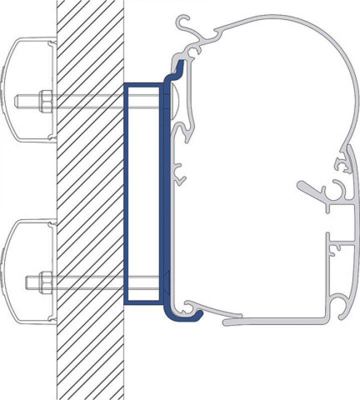Adapter till väggmarkis Dometic PerfectWall 1000 1500 450 cm Dethleff i gruppen Markiser & Förtält / Markiser / Markisadaptrar / Dometic Adaptrar hos Camping 4U (9984326)