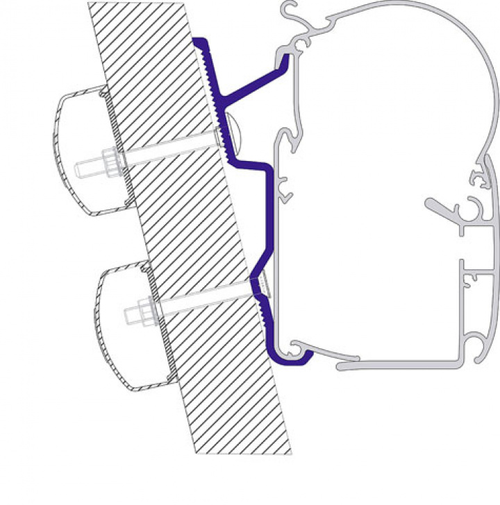 Adapterkit 4 delar till väggmarkis Dometic PerfectWall 1000 1500 Duca i gruppen Markiser & Förtält / Markiser / Markisadaptrar / Dometic Adaptrar hos Camping 4U (9984333)