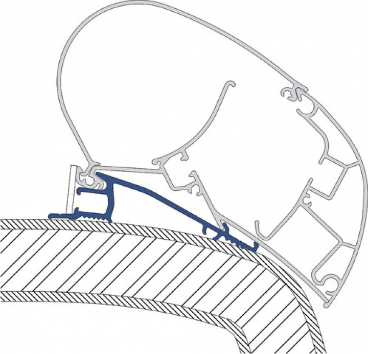 Adapter till takmarkis Dometic PerfectWall 2000 2500 400 cm Hymer SX i gruppen Markiser & Förtält / Markiser / Markisadaptrar / Dometic Adaptrar hos Camping 4U (9984334)