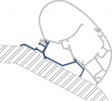 Adapterkit 3 delar till takmarkis Dometic PerfectWall 2000 2500 LMC /
