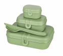 Lunchbox + bestickset 4 delar olika färger Koziol