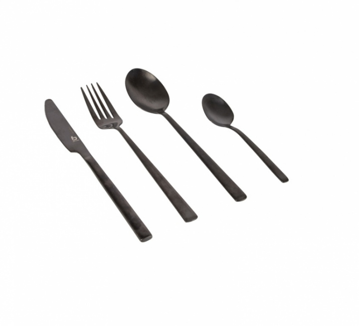 Bestickset 16 delar svart Fairbanks Industri Brunner i gruppen Hushåll / Husgeråd / Bestick / Köksredskap hos Camping 4U (9984757)