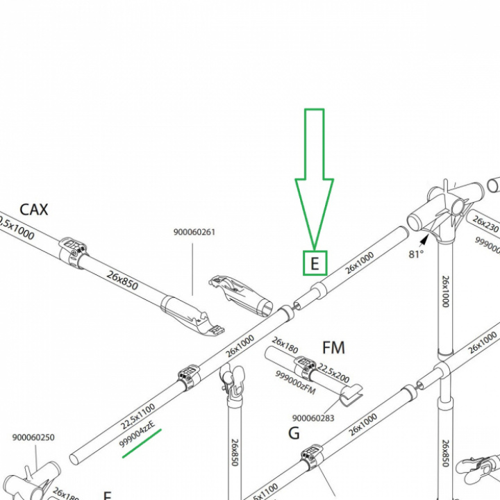 E-stång 19-20 CarbonX Isabella i gruppen Markiser & Förtält / Förtält / Förtält husvagn / Stativ / Tältstänger hos Camping 4U (999004ZZE)