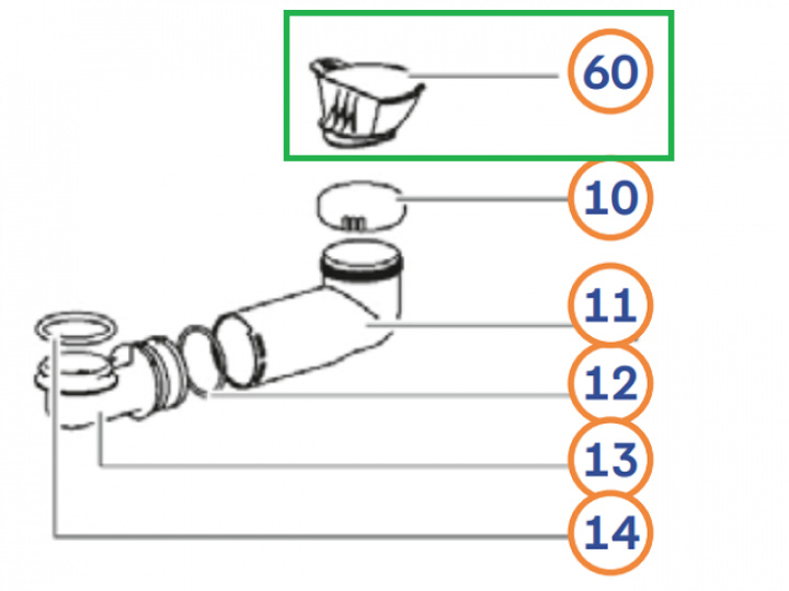 Påfyllningstratt C402 Tank reservdel Thetford i gruppen Husbil & Husvagn / Toalett & sanitet / Reservdelar toalett hos Camping 4U (9990616)