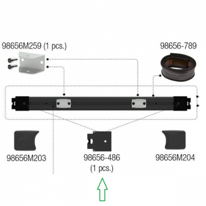 Fäste Fiamma Carry Bike Pro 98656-486 i gruppen Chassi / Cykelställ / Tillbehör Fiamma cykelställ hos Camping 4U (9990837)