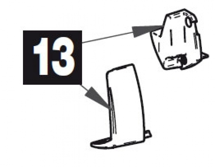 LH+RH LEAD RAIL END PLATE ASSY 5102 Nr 13 i gruppen Markiser & Förtält / Markiser / Reservdelar markiser / Reservdelar Thule / Omnistor / Omnistor 5102 hos Camping 4U (9991472)