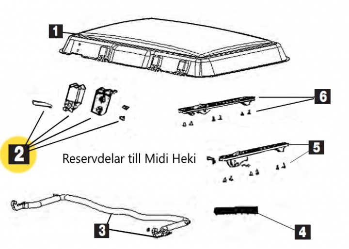 Gångjärn med monteringsdelar 2-pack i gruppen Husbil & Husvagn / Takluckor / Reservluckor hos Camping 4U (9991579)