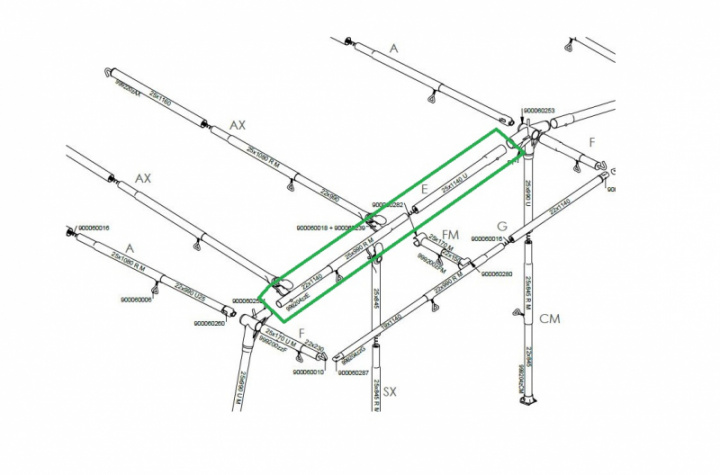 E-stång G19-20 Prenox i gruppen Markiser & Förtält / Förtält / Förtält husvagn / Stativ / Tältstänger hos Camping 4U (999204ZZE)