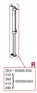 RIGHT SUPPORT LEG 310-440 cm