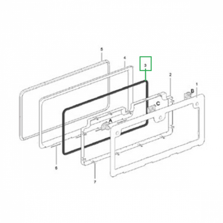 Tätningslist Servicelucka VI (6) Thetford i gruppen Chassi / Serviceluckor hos Camping 4U (9994634)