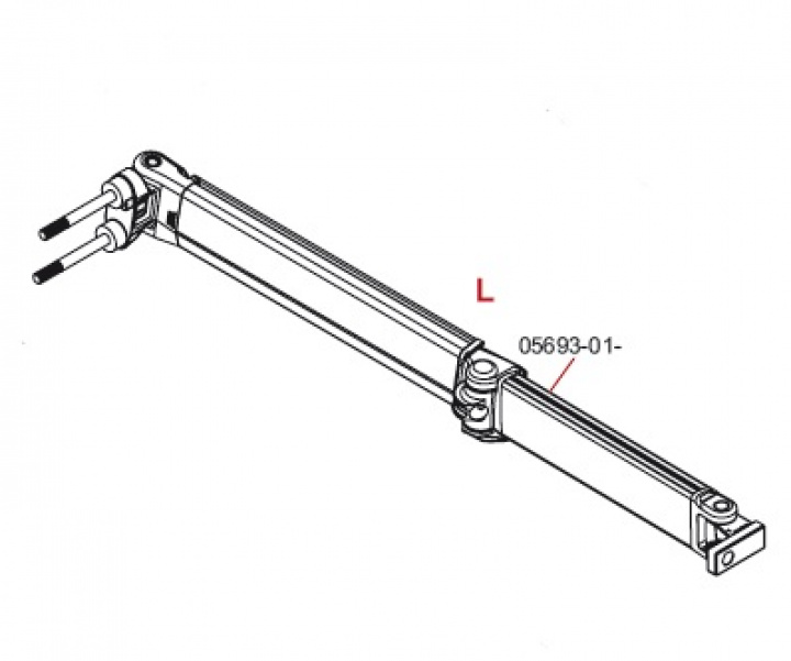 L.H. ARM F45TIL450-550/ 400 ZIP i gruppen Markiser & Förtält / Markiser / Reservdelar markiser / Reservdelar Fiamma / F45 TiL Polar White 450 - 550 hos Camping 4U (9997414)