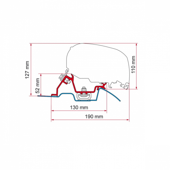 Adapter Kit Mercedes Sprinter Fiamma F65/F80 i gruppen Markiser & Förtält / Markiser / Markisadaptrar / Fiamma Adaptrar hos Camping 4U (9998281)