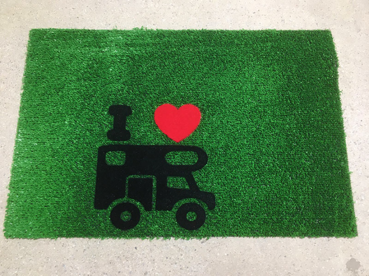 Dörrmatta husbil, grön i gruppen Campingmöbler / Mattor hos Camping 4U (C4-10019)