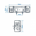 Bakljus 5 funktions 194x104mm höger
