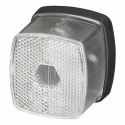 Positionslykta vit 66x62mm med reflex (framåt)