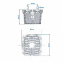 Positionslykta vit 66x62mm med reflex (framåt)