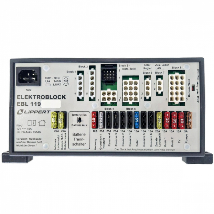 Elektroblock EBL 119 utan OVP (ersätter EBL 99) i gruppen Elektronik / Elektroblock hos Camping 4U (DC-3110100)