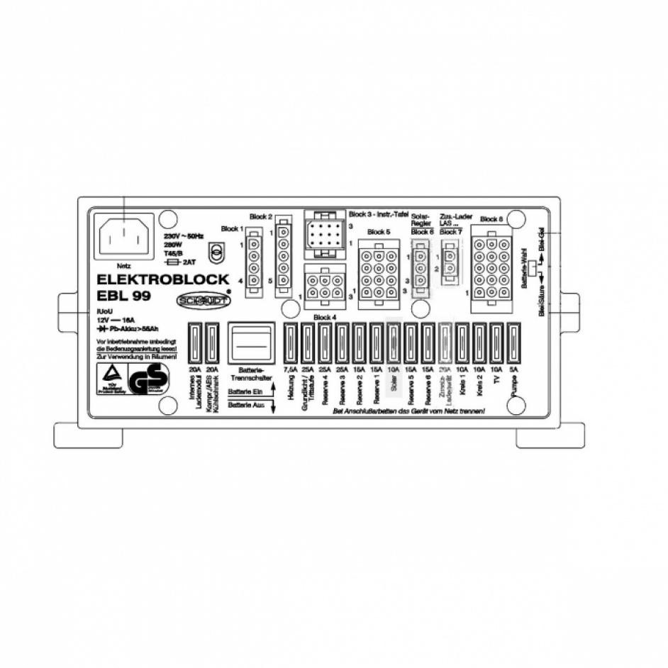 Elektroblock EBL 119 (EBL 99) Elektroblock Elektronik Camping4u.se
