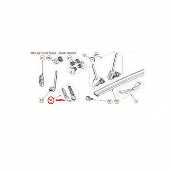 Täckkåpa över gångjärn ELITE G2 svart i gruppen Chassi / Cykelställ / Reservdelar Thule cykelställ / Thule Elite hos Camping 4U (FB-1500602634)