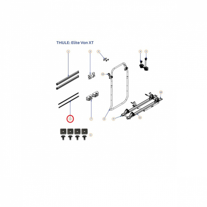 Täckrem Elite Van XT ribbad 750mm 2-pack i gruppen Chassi / Cykelställ / Reservdelar Thule cykelställ / Thule Elite hos Camping 4U (FB-1500603153)