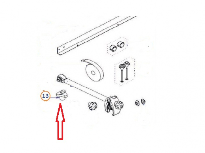 Låsratt med mutter 2-pack, Thule i gruppen Chassi / Cykelställ / Reservdelar Thule cykelställ / Thule Sport hos Camping 4U (FB-1500603527)