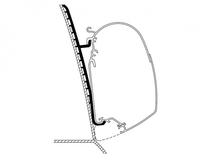 Adapter Renault Master Highroof. H3. 2 delar. Serie 5 i gruppen Markiser & Förtält / Markiser / Markisadaptrar / Omnistor Adaptrar hos Camping 4U (FB-308072)