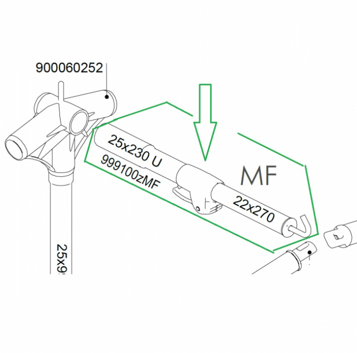MF-stång CarbonX Isafix i gruppen Markiser & Förtält / Förtält / Förtält husvagn / Stativ / Tältstänger hos Camping 4U (FI-999000ZMF)