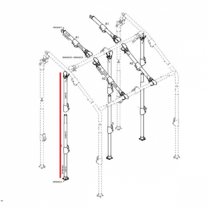 Stödstång Vintersäkring Isabella Winter i gruppen Markiser & Förtält / Förtält / Förtält husvagn / Stativ / Övriga Stativ hos Camping 4U (FI-999200ZZS)