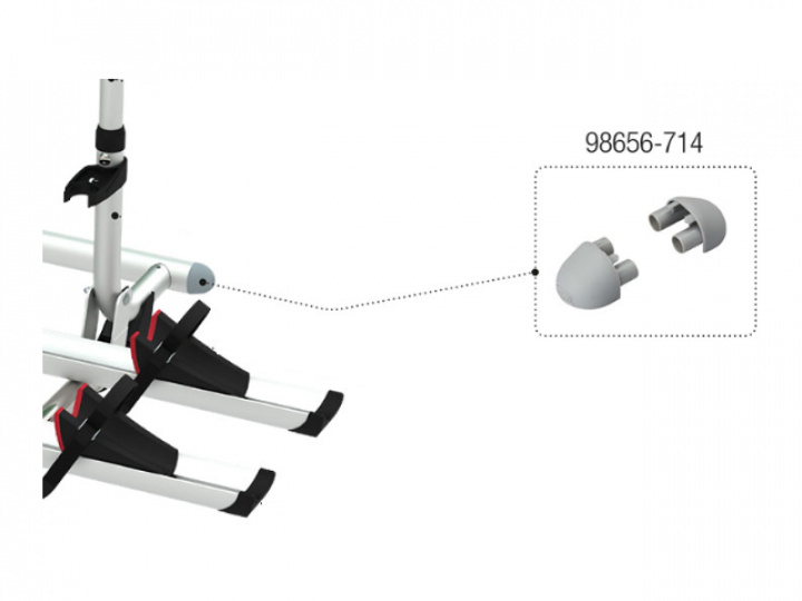 Ändpluggar till Support Bar i gruppen Chassi / Cykelställ / Tillbehör Fiamma cykelställ hos Camping 4U (HC98656-714)