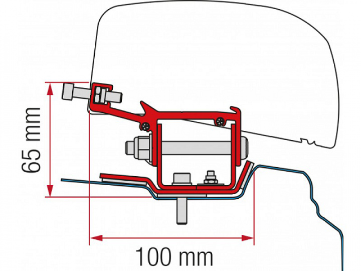 Adapter kit F40VAN Renault Traffic L1 2014- i gruppen Markiser & Förtält / Markiser / Markisadaptrar / Fiamma Adaptrar hos Camping 4U (HF98655Z087)