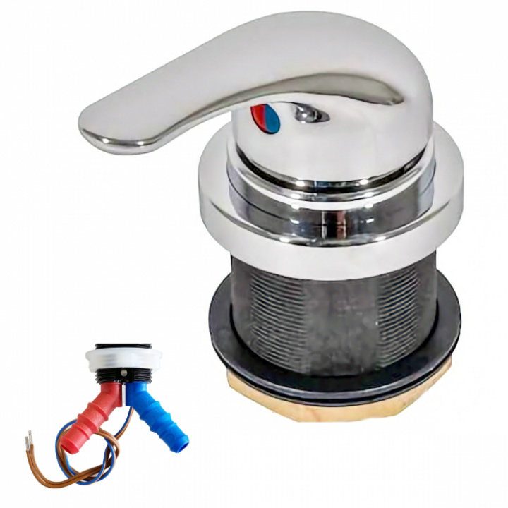 Duschkran 12V Keramix Ut, ø54mm i gruppen Husbil & Husvagn / Vatten & VVS / Dusch / Duschblandare hos Camping 4U (K07-92)
