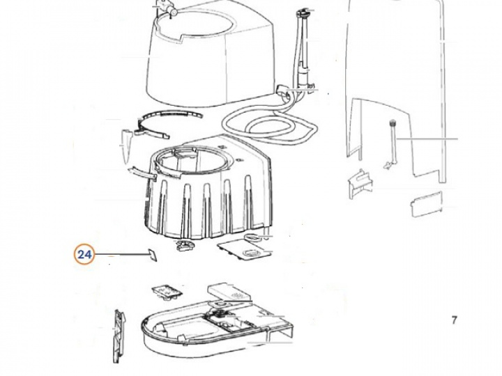 Brytare till Thetford C250 i gruppen Husbil & Husvagn / Toalett & sanitet / Tillbehör Sanitet hos Camping 4U (KPP-50713)