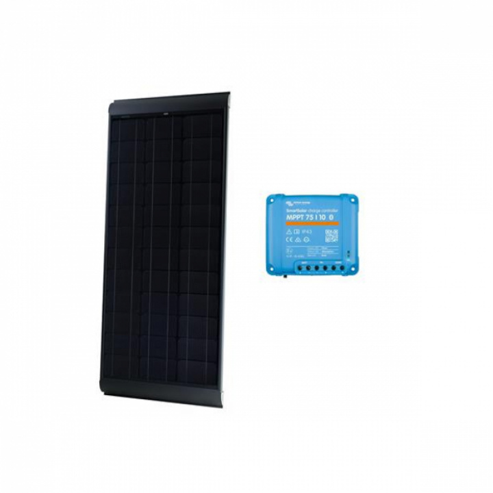 Solpanel NDS 115W Blacksolar inkl. Victron 75/10 regulator i gruppen Elektronik / Solpanel hos Camping 4U (NDS-KPB115WVP)
