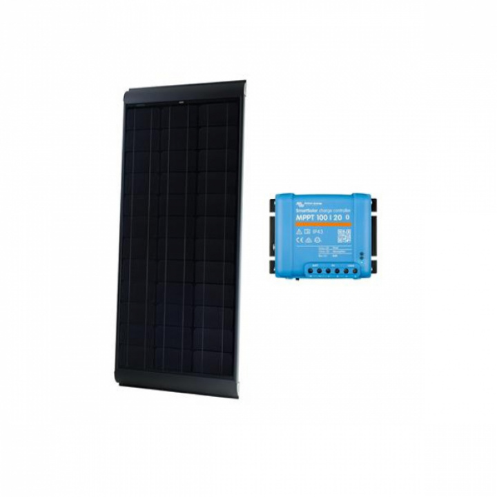 Solpanel NDS 230W Blacksolar inkl. Victron 100/20 regulator i gruppen Elektronik / Solpanel hos Camping 4U (NDS-KPB230WP)