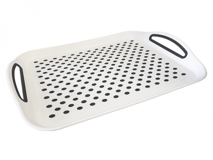 Bricka, vit/grå (passar även diskställ T09-118N) i gruppen Hushåll / Husgeråd / Hushållstillbehör hos Camping 4U (T09-118P)