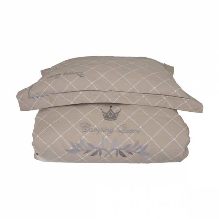 Bäddset Camping Queen beige 150 x 210 cm Royal Camping i gruppen Campingmöbler / Sovrum / Sängkläder & lakan hos Camping 4U (T13-114A)