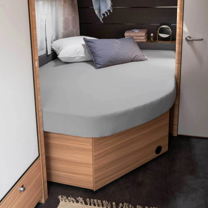 Lakan Fransk höger grå 130/160x180/210cm Walra i gruppen Campingmöbler / Sovrum / Sängkläder & lakan hos Camping 4U (T13-121B)