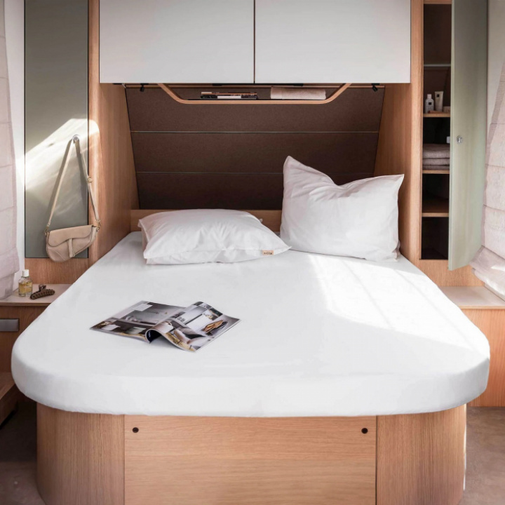 Lakan Queensäng Vit 130/160x185/210cm Walra i gruppen Campingmöbler / Sovrum / Sängkläder & lakan hos Camping 4U (T13-123A)