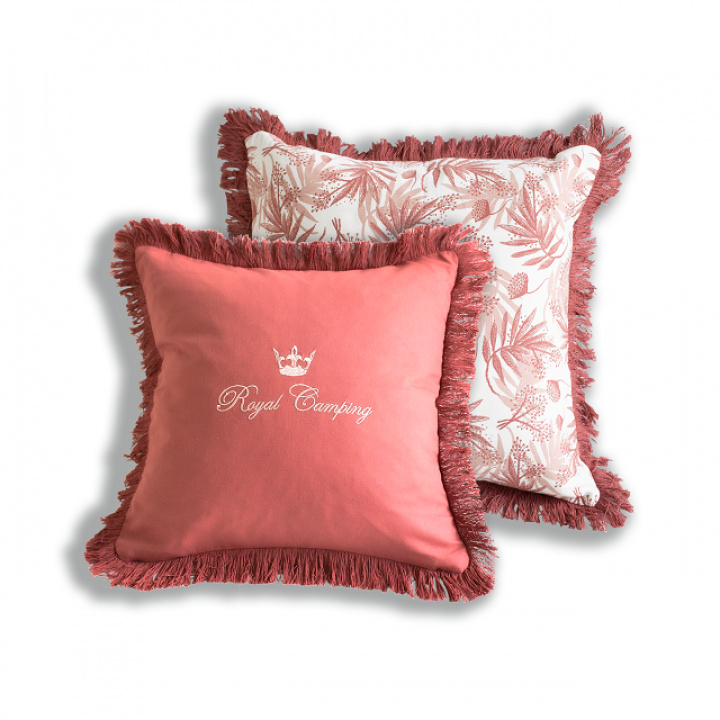 Kudde Nature Royal Camping, 45x45cm, Rosa i gruppen Campingmöbler / Sovrum / Plädar & kuddar hos Camping 4U (T13-72A)