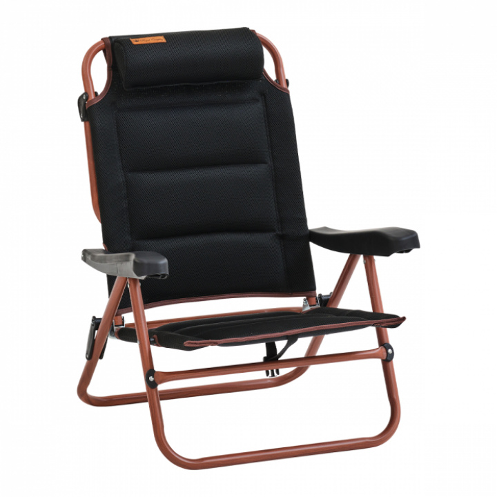 Strandstol Monark mörkgrå/brun Royal Camping i gruppen Campingmöbler / Campingstolar / Strandstolar hos Camping 4U (T18-302C)