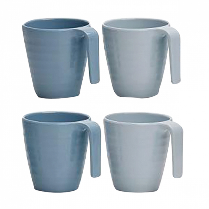 Mugg Shades of Blue 4-pack Flamefield i gruppen Hushåll / Husgeråd / Koppar och muggar hos Camping 4U (T99-283B)