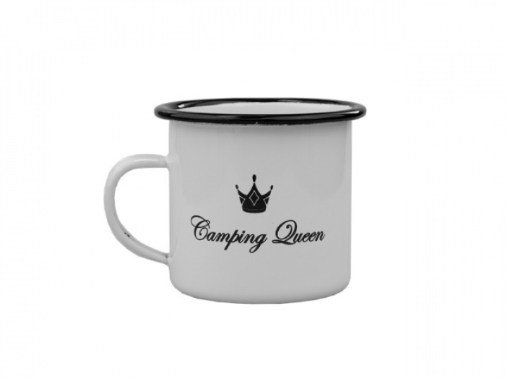 Mugg Emaljerad Camping Queen i gruppen Hushåll / Husgeråd / Koppar och muggar hos Camping 4U (T99-292A)