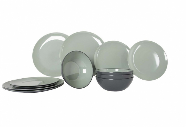 Servis 12 delar Vivid Green, Gimex i gruppen Hushåll / Husgeråd / Serviser & tallrikar hos Camping 4U (T99-400A)