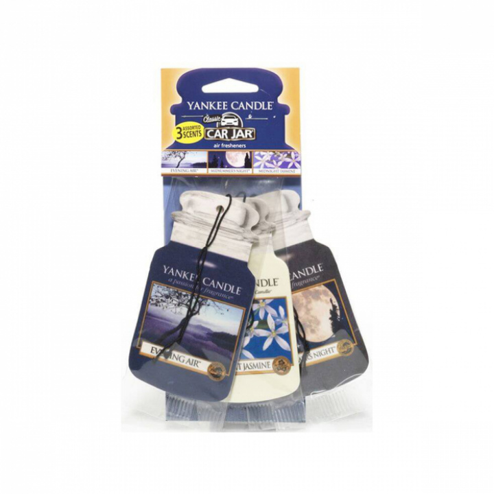 Bildoft Yankee Candle Car Jar Variety 3 Pack - Evening Stroll i gruppen Campingtillbehör / Presentartiklar / Doftljus, bildoft, doftpinnar hos Camping 4U (YC-1159973E)